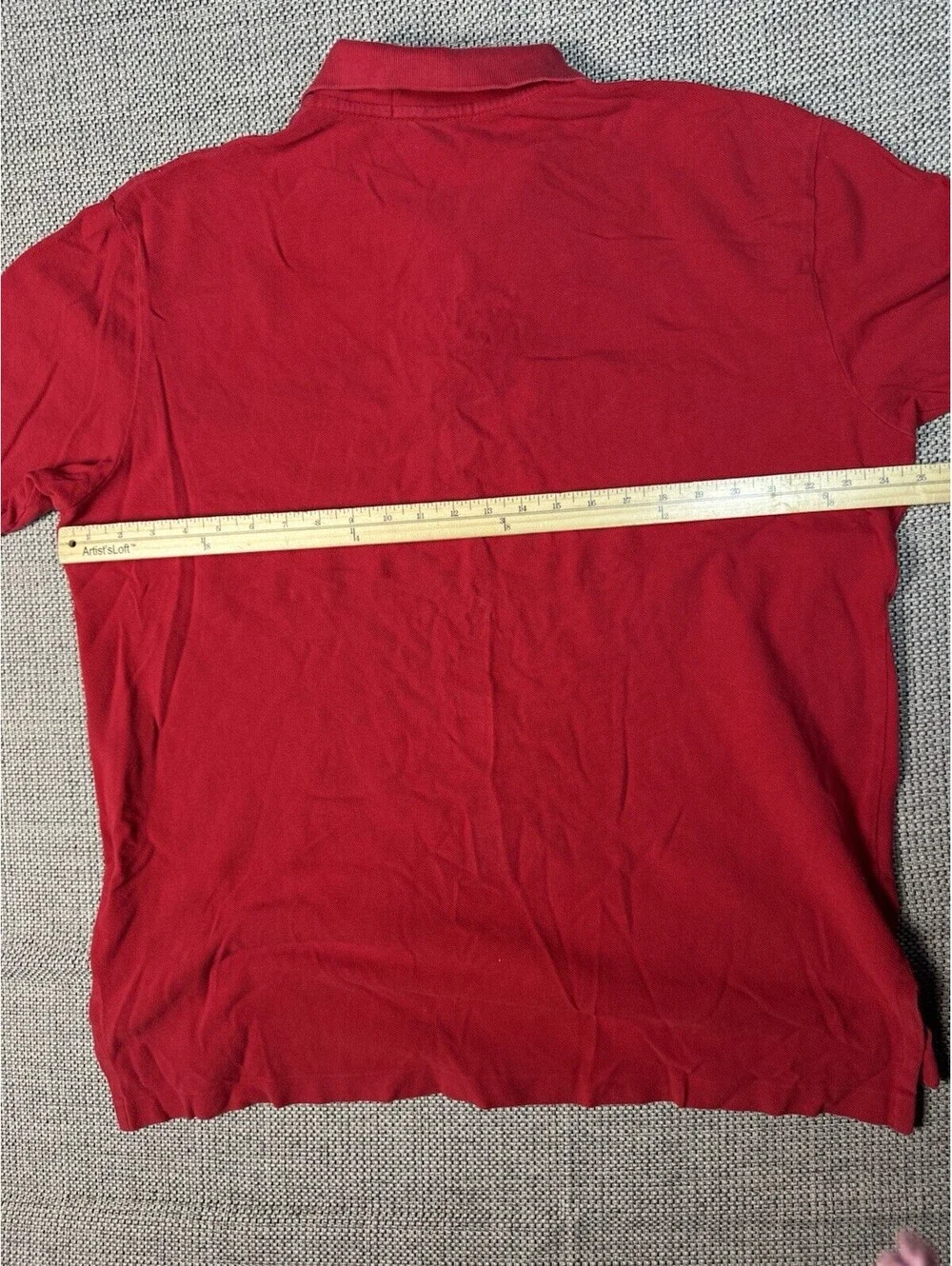 VINTAGE Polo Ralph Lauren Shirt Men 2-XLarge Red 100% Cotton Short Sleeve READ